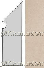 Atlas Concorde Kone beige battiscopa sag.Dx. Керамогранит 7,2x30 см