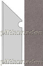 Atlas Concorde Kone grey battiscopa sag.Sx. Керамогранит 7,2x30 см