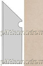 Atlas Concorde Kone beige battiscopa sag.Sx. Керамогранит 7,2x30 см