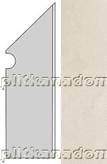 Atlas Concorde Kone white battiscopa sag.Dx. Керамогранит 7,2x30 см