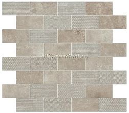Atlas Concorde Aix Cendre Minibrick Tumbled (9AKC) Глазурованная керамическая плитка 30,5х30,5 см