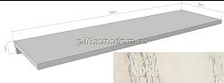 Imola The Rock MACAUB L 90 AS Бежевая Матовая Ступень 30x90x5 см