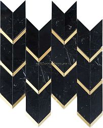 Orro Mosaic Orro Stone Atlantida Black Черная Полированная Мозаика 30,5х32,2 см