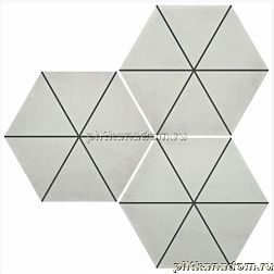Durstone Six Cementine Capri Talc Белый Матовый Декор 23x27 см